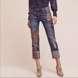 Anthropologie Pilcro and Letterpress sequin jeans